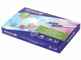 Набор акварель BRAUBERG ART CLASSIC 36цв*3,5г пластик кейс 191771