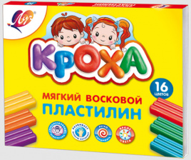 Пластилин Луч Кроха мягкий 16цв