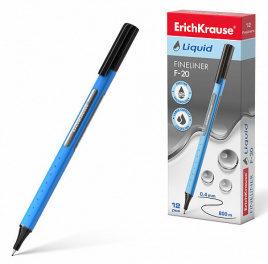 Ручка капиллярная ЕК Liquid F-20 0,4мм черная 47970