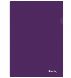 Папка-уголок Berlingo А4 Soft Touch 200мкм, софт-тач, фиолетовая