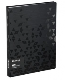 Папка 40 файлов Berlingo Triangle Black А4 24мм 1000мкм черная с внутр. карманом