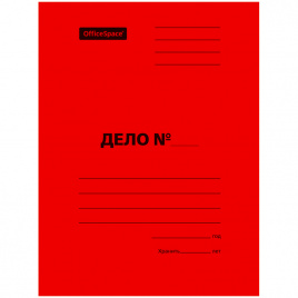Скоросшиватель карт 300 г/м2 красный мелов пробиты