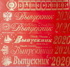 Лента Выпускник 2026 именная сатин Л