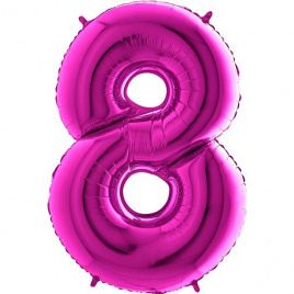 Шар фольга цифра 40" Pink 8