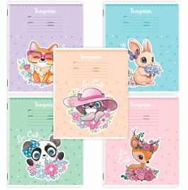 Тетрадь 12л линия BE CUTE обложка картон ЮНЛАНДИЯ 107285