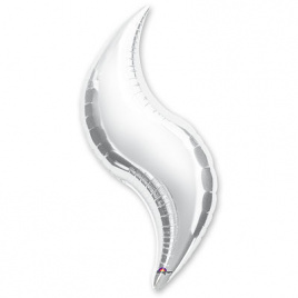 Шар фольга зигзаг 19" Silver 1204-0401