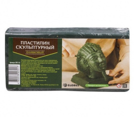 Пластилин скульптурный Глобус 500г оливковый тверд