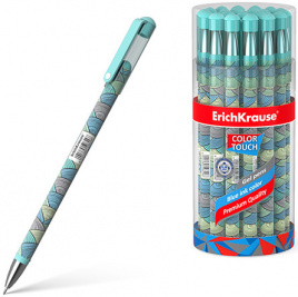 Ручка гелевая ЕК50829 ColorTouch Emerald Wave синяя 0,38мм, игольчатый пишущий узел, цветно