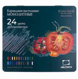 Карандаши Малевичъ GrafArt 24цв монолитных пастельных 