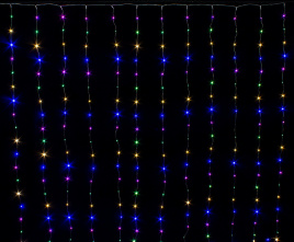 Гирлянда В 240 led занавес мульти Роса 2*2 соед. I