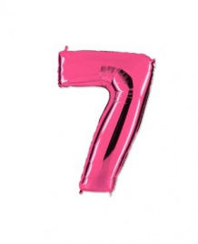 Шар фольга цифра 40" Pink 7