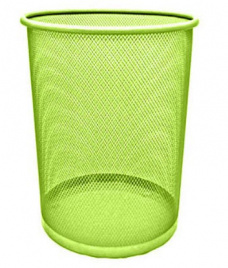 Корзина для бумаг Kwelt металл сетчатая салатовая