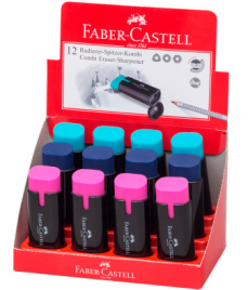 Точилка Faber Castell Combi с ластиком 1отв контейнер
