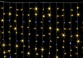 Гирлянда В 360 led занавес белый flash-w прозр провод 3*2 IP20 413