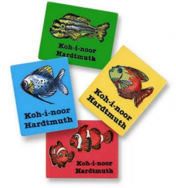 Ластик KOH-I-NOOR Animals 35,5*28,5*10мм ассорти мягкий