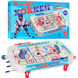 Игра Хоккей 50*32см, в наборе: фигурки хоккеистов-12шт, вратарь-2шт, шайбы-2шт, счетн