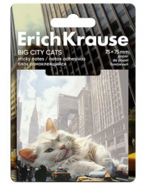 Бумага с клеевым краем ЕК 75*75мм 50л Big City Cats