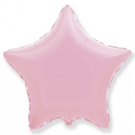 Шар фольга звезда 18" Пастель Pink нежно-розовый