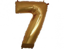 Шар фольга цифра 14" Gold 7