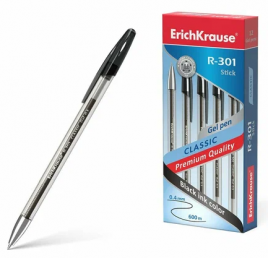 Ручка гелевая ЕК53347 R-301 Classic Gel Stick 0,5мм черная