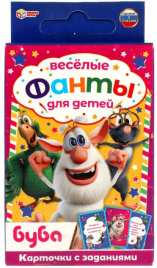 Игра Веселые фанты для детей Буба 32 карточки с заданиями Умные игры 