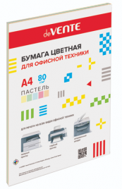 Бумага офисная deVente А4 5цв 50л 80г/м пастель 2072412