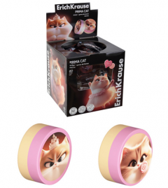 Ластик ЕК Prima Cat 25*25*10мм круглый картонный дисплей