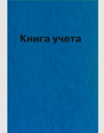Книга учета 192л А4 deVente бумвинил синяя, клетка, офсет, тиснение фольгой, сшивка