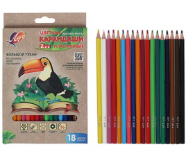 Карандаши Луч 18цв Zoo шестигранные пластиковые кар/уп 29С1741-08