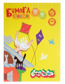 Бумага цв Каляка-Маляка А4 10л 10цв в папке