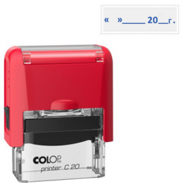 Штамп Дата Colop стандартный цвет корпуса красный, Printer C20