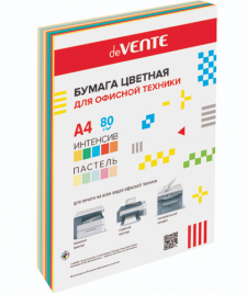Бумага офисная 20л интенсив красная deVente А4 80г/м 