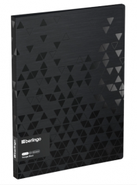 Папка-скоросшиватель Berlingo Triangle Black А4 17мм 1000мкм черная с внутр карманом