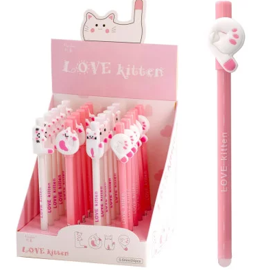 Ручка Пиши-стирай AL10848 Love kitten 0,5мм гелевая синяя фото 1