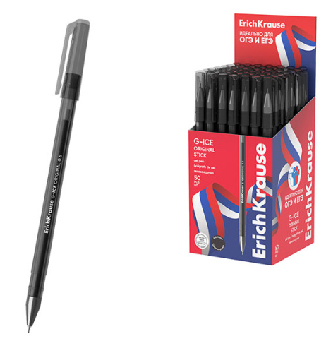 Ручка гелевая ЕК65421 Айсберг (G-ICE Stick Original) черная 0,5мм, толщина письма 0,4мм, иг фото 1