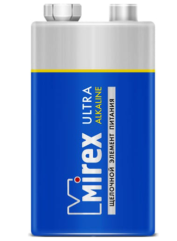 Батарейка Mirex Крона 9V алкалиновая, термоусадка фото 1