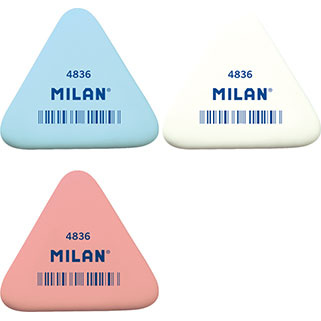 Ластик MILAN 4836 треугольный 50*44*7мм фото 1