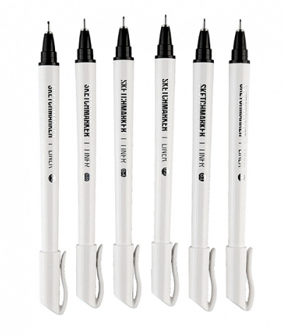 Линер Sketchmarker brush medium черная фото 1