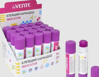 Клей-карандаш deVente 15гр Indicator фиолетовый исчезающий основа PVA фото 1