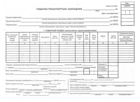 Товарно-транспортная накладная А4 100л газетка Т1 фото 1