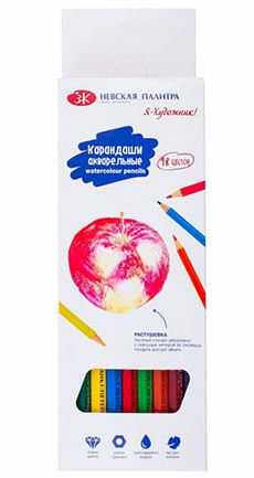 Карандаши Я-Художник! 18цв акварельные шестигранные, деревянные фото 1