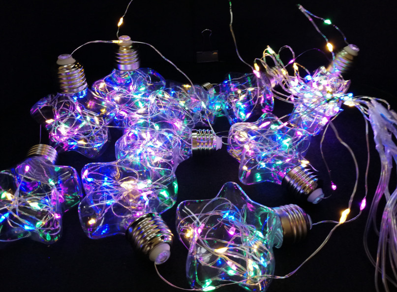 Гирлянда В 10 led бахрома мульти Звезда 8см пр.про фото 1