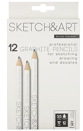 Карандаш ч/гр Bruno Visconti Sketch&Art Jumbo 6B трехгранный деревянный, заточенный, картонна фото 1