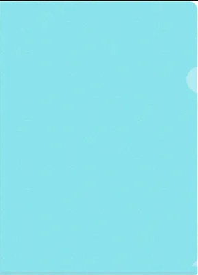 Папка-уголок Бюрократ Pastel 0,18мм голубой фото 1