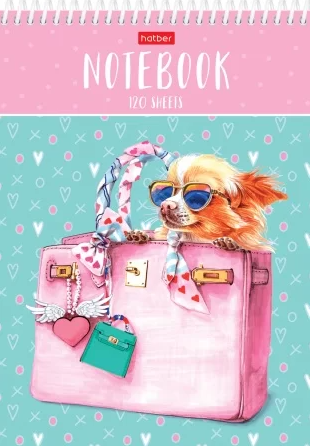Блокнот Хатбер А5 120л Fashion dog-чихуахуа без линовки спираль обложка - мелованный картон, фото 1