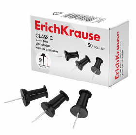 Кнопки-гвоздики ЕК Classic 50шт черные кар/уп  фото 1