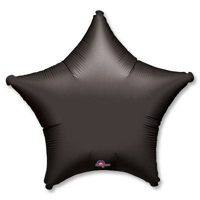 Шар фольга звезда 19" пастель Black фото 1