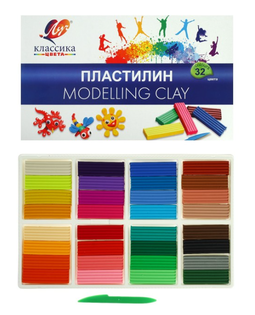 Пластилин Луч Классика 32цв 640гр 31С2065-08 фото 1