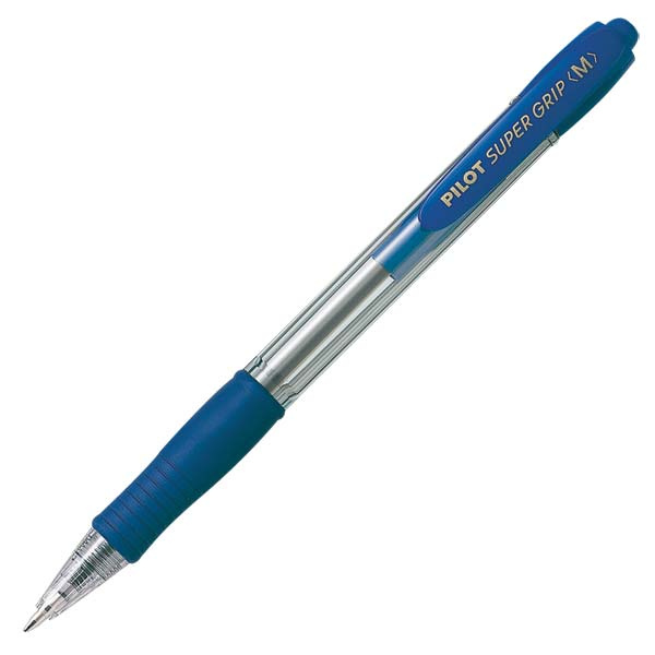 Ручка шар Pilot 1,0 BPGP-10R-M-L автомат синяя Super Grip тонир синий корпус фото 1