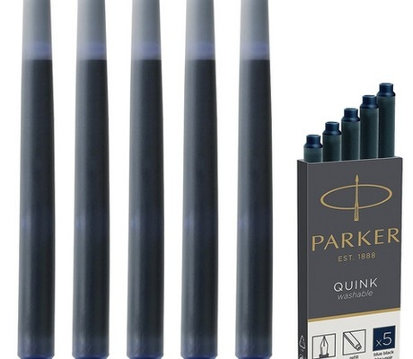 Баллончики PARKER Cartridge Quink тем-синие 195038 фото 1